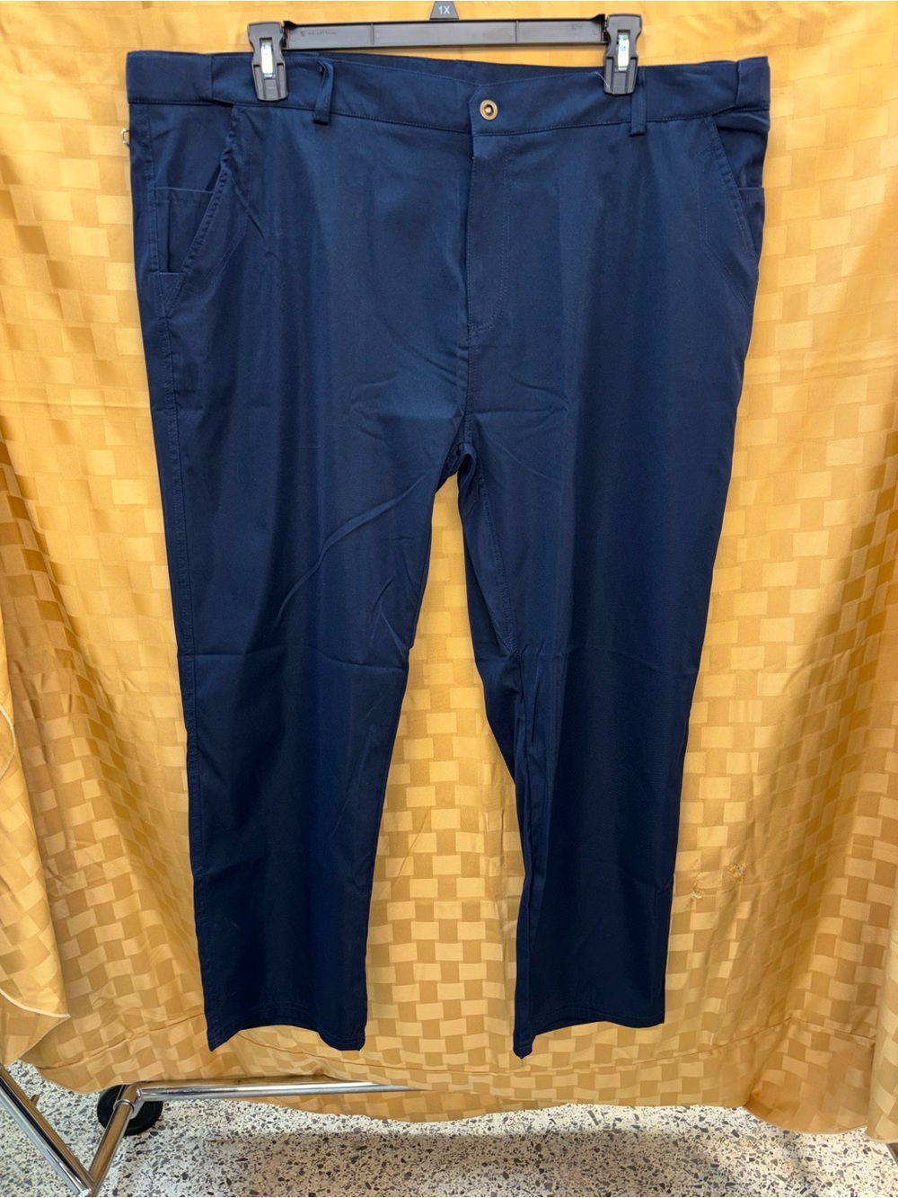 Men's Navy Chino Pants - Classic Straight Fit
